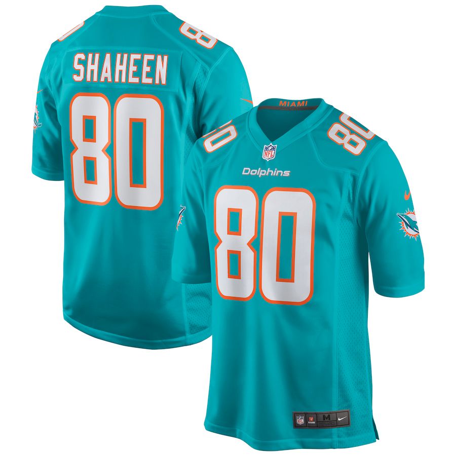 Men Miami Dolphins #80 Adam Shaheen Nike Green Game NFL Jersey